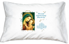 Prayer Pillowcase - Our Lady of Good Counsel - Organic Cotton